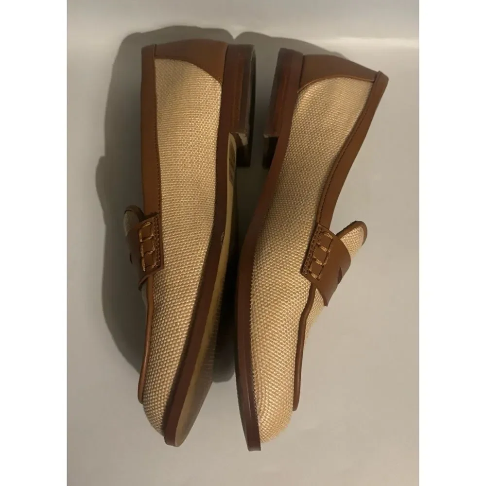J. Crew Woven loafers in Natural Raffia